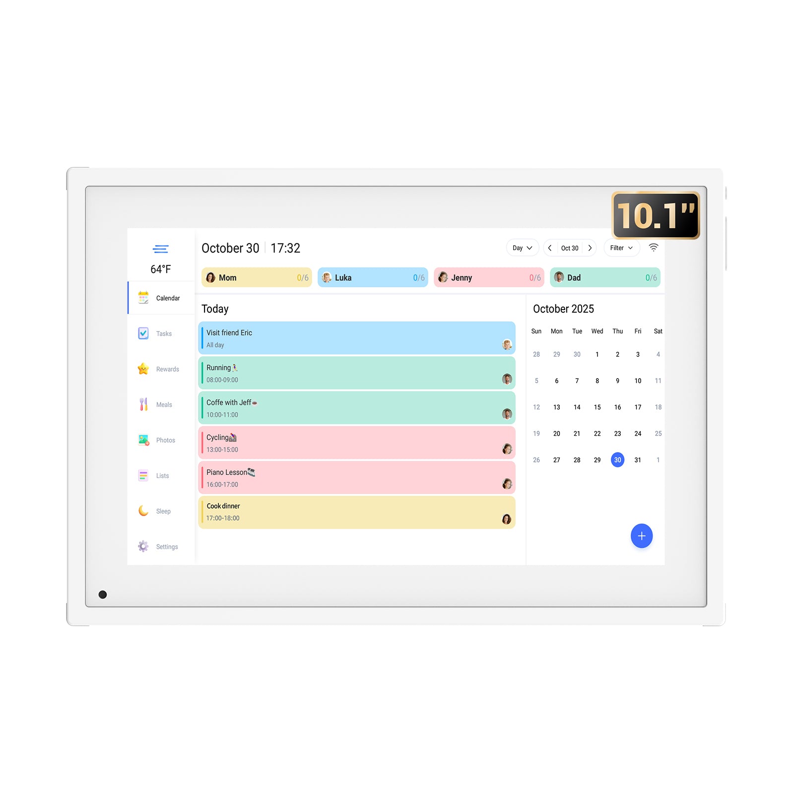 BSIMB 10.1 | 15.6 Inch Digital Calendar Chore Chart Desk-Calendar