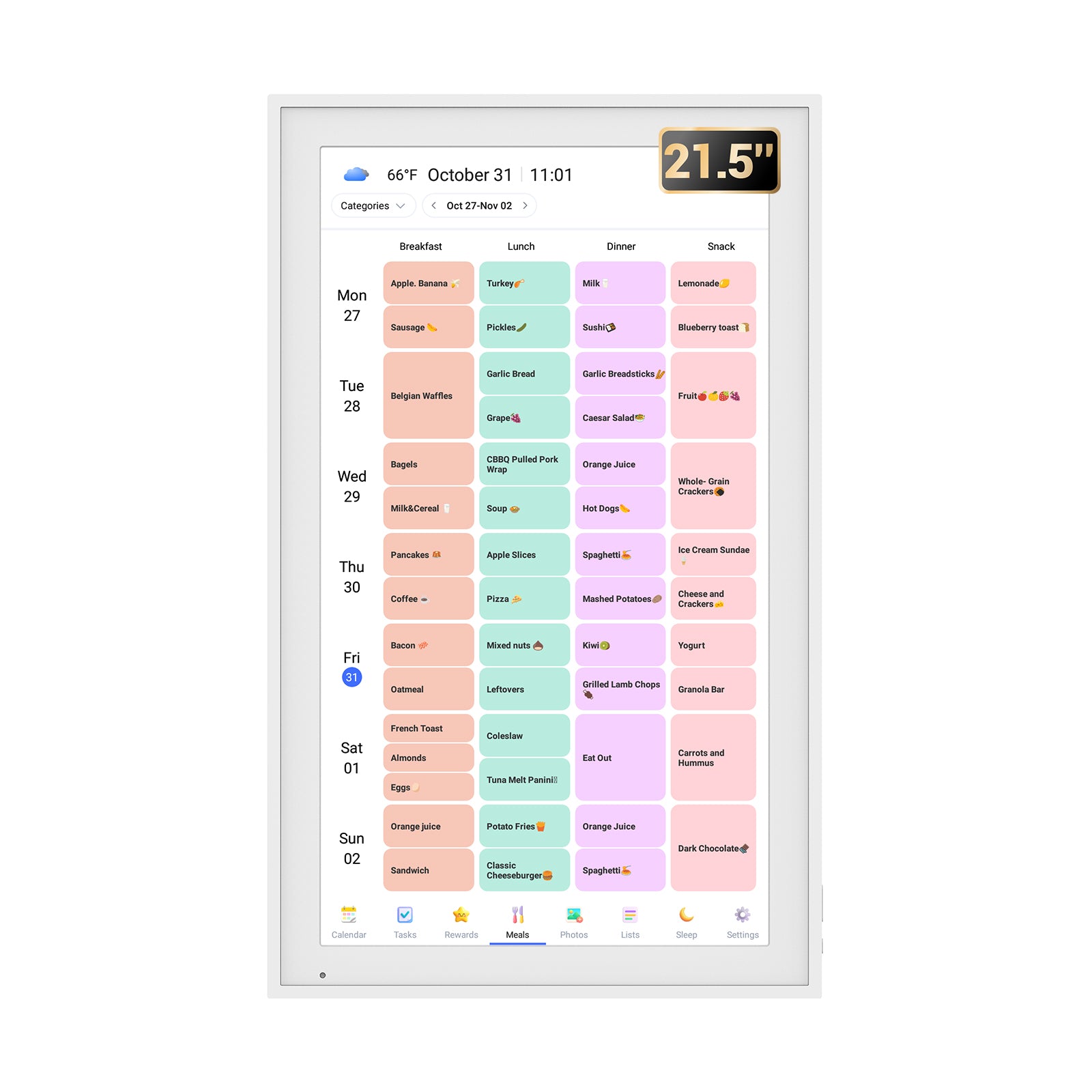 BSIMB 21.5 Inch Digital Calendar Chore Chart Wall Calendar